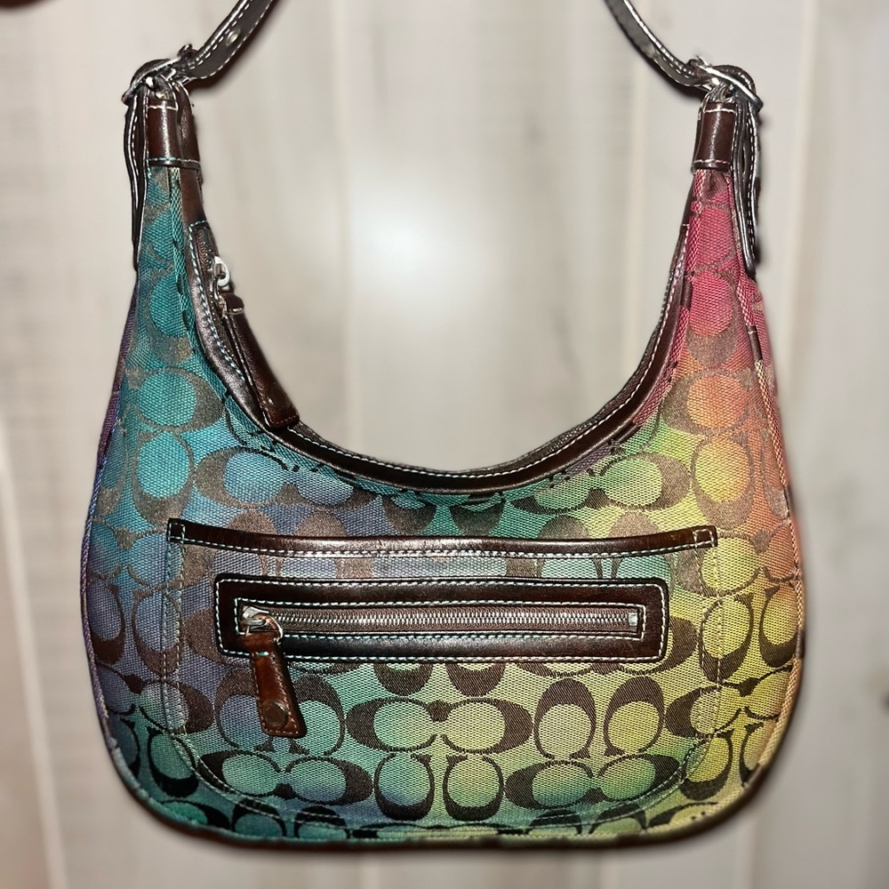 Vintage Rainbow Coach Handbag